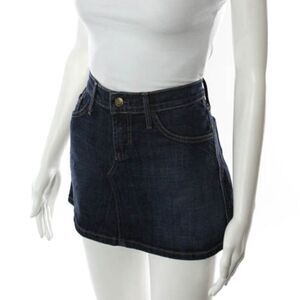 James Cured Blue Denim Stonewashed Skirt Sz 26